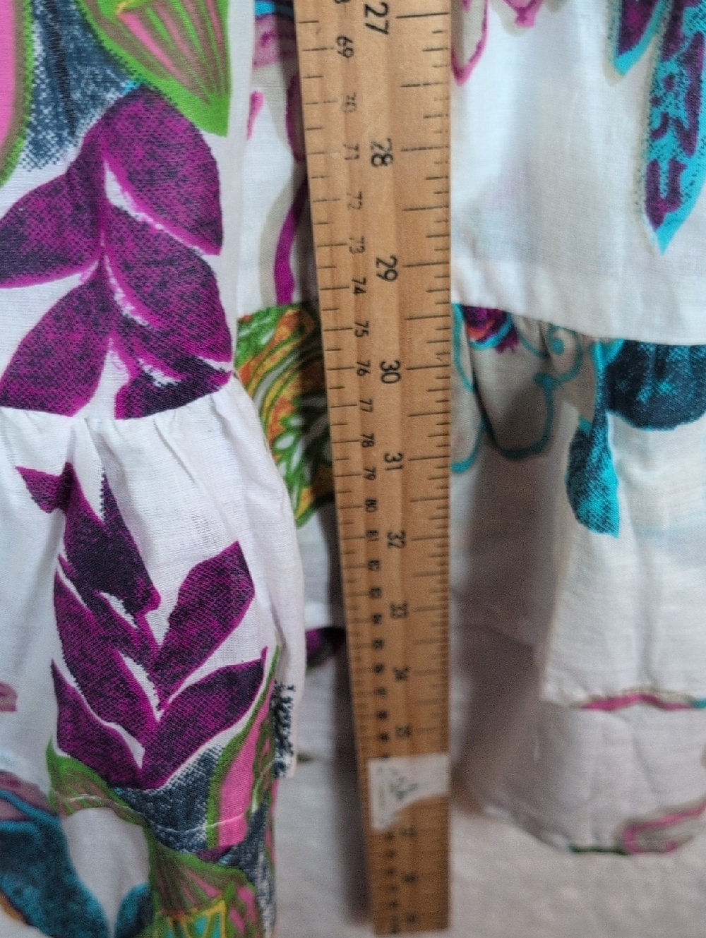 37-RAGA Multicolor Floral Tie-Neck Cotton Tunic - Picture 6 of 8